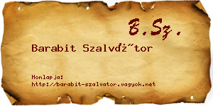 Barabit Szalvátor névjegykártya